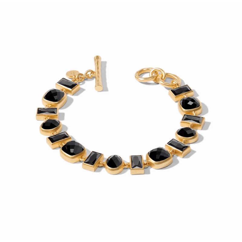 Antonia Tennis Bracelet Obsidian Black
