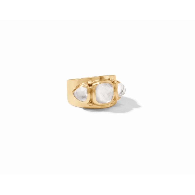 Aquitaine Ring – Iridescent Clear Crystal – Size 7