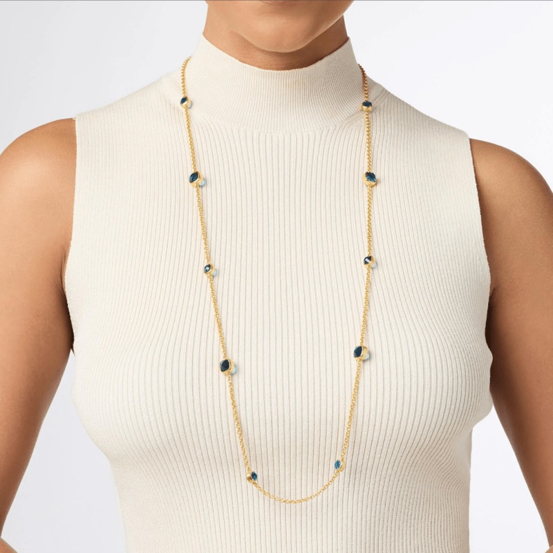 Aquitaine Station Necklace – Capri Blue
