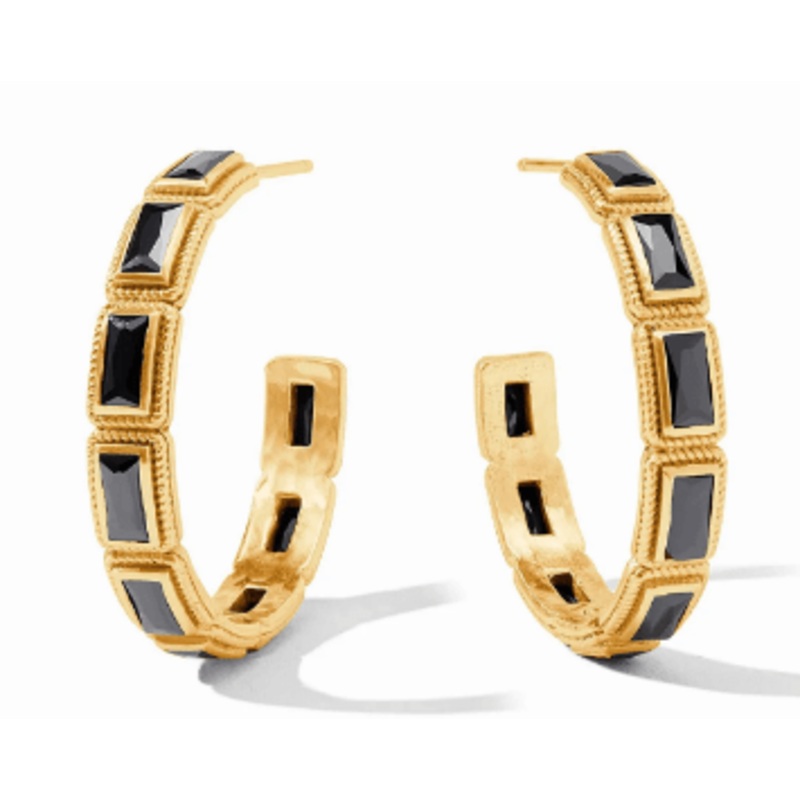 Baguette Hoop – Obsidian Black – Medium