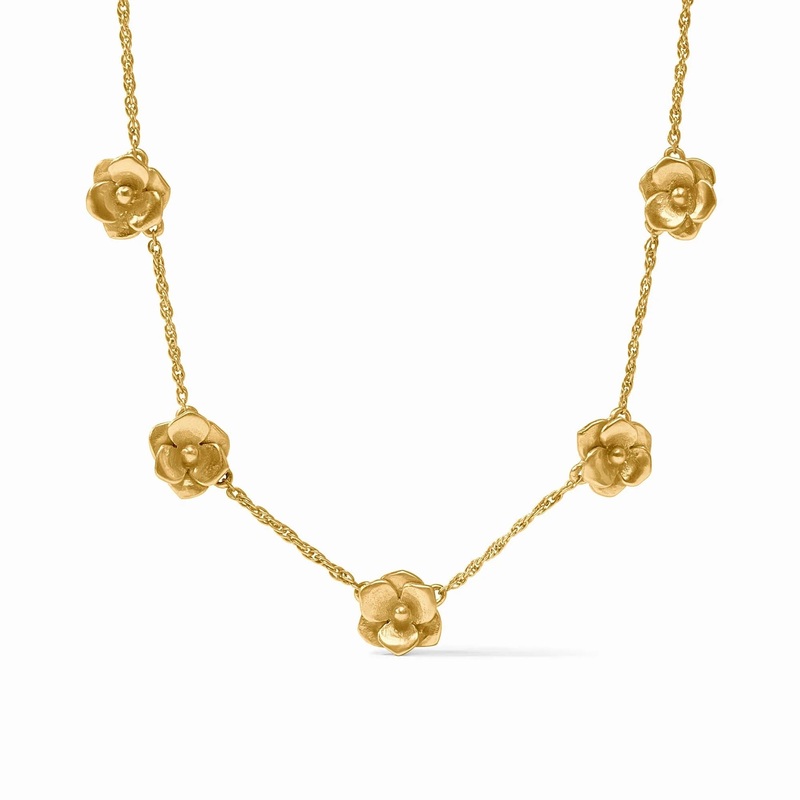 Bloom Delicate Station Necklace – Gold