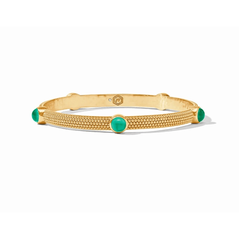 Cabochon Bangle – Iridescent Emerald Green – Small