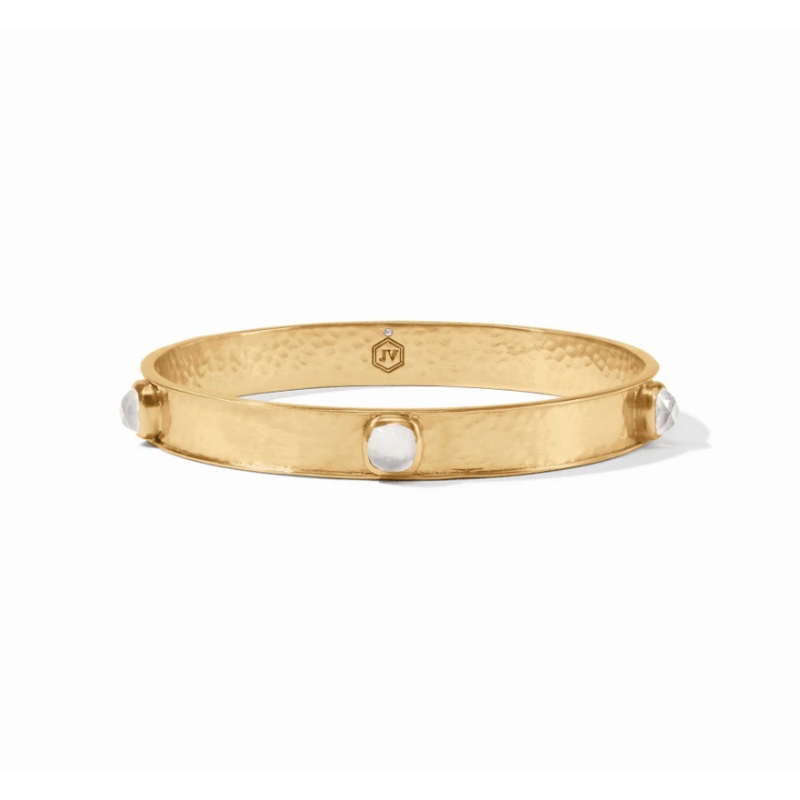 Catalina Stone Bangle – Iridescent Clear Crystal – Medium