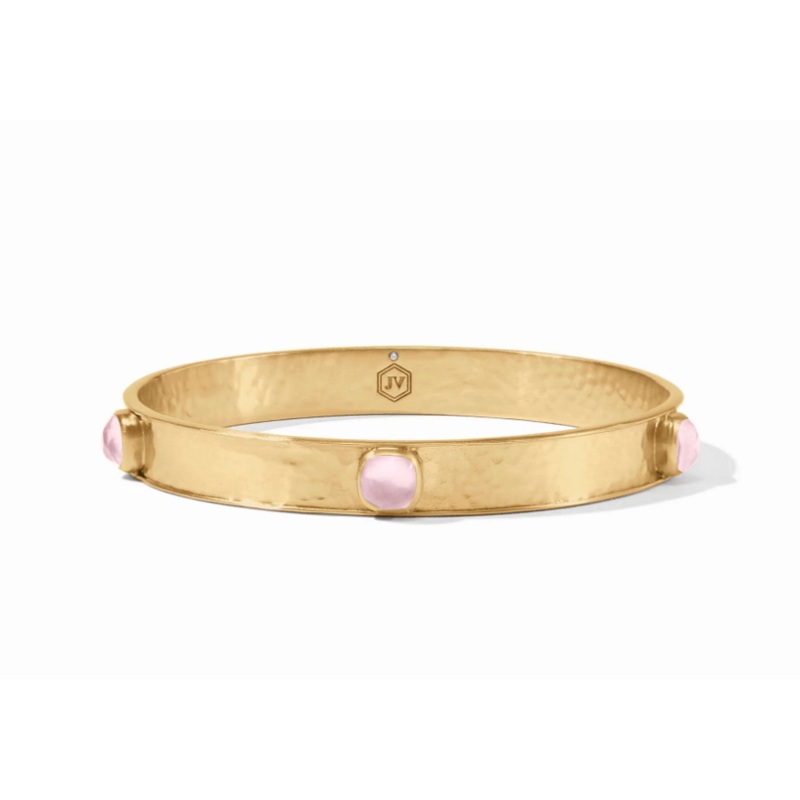 Catalina Stone Bangle – Iridescent Rose – Small
