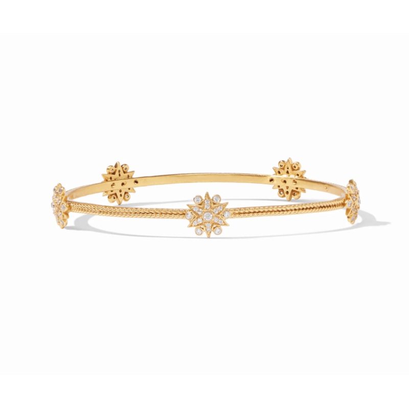 Celeste Bangle Gold Cubic Zirconia Large