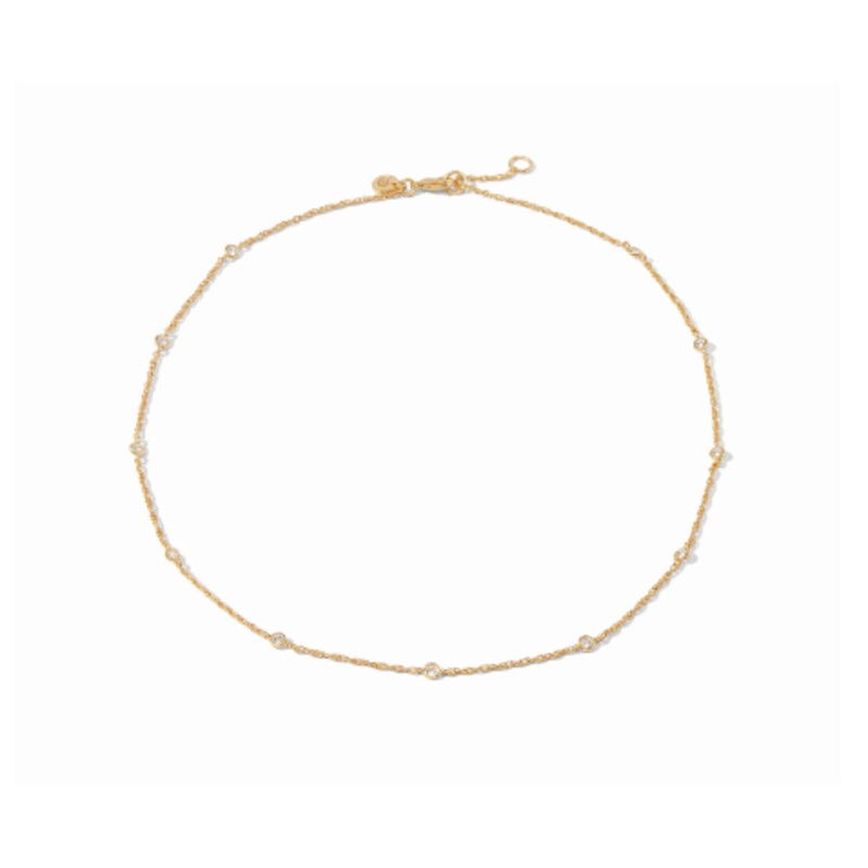 Celeste Delicate Station Necklace – Cubic Zirconia