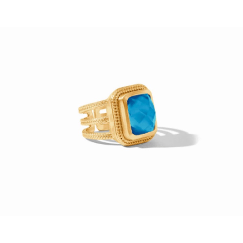 Cheval Statement Ring – Iridescent London Blue – Size 7