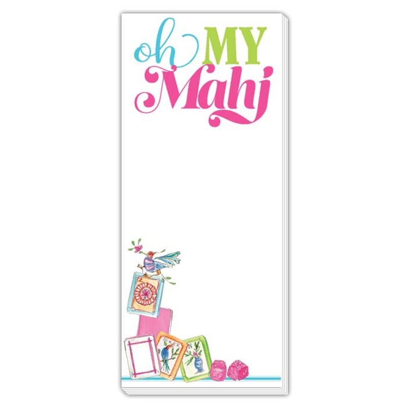 Handpainted Mahjong Tiles Oh My Mahj Skinny Notepad