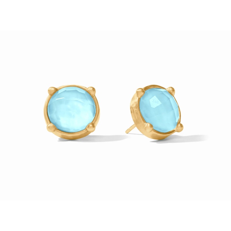Honey Stud – Iridescent Capri Blue