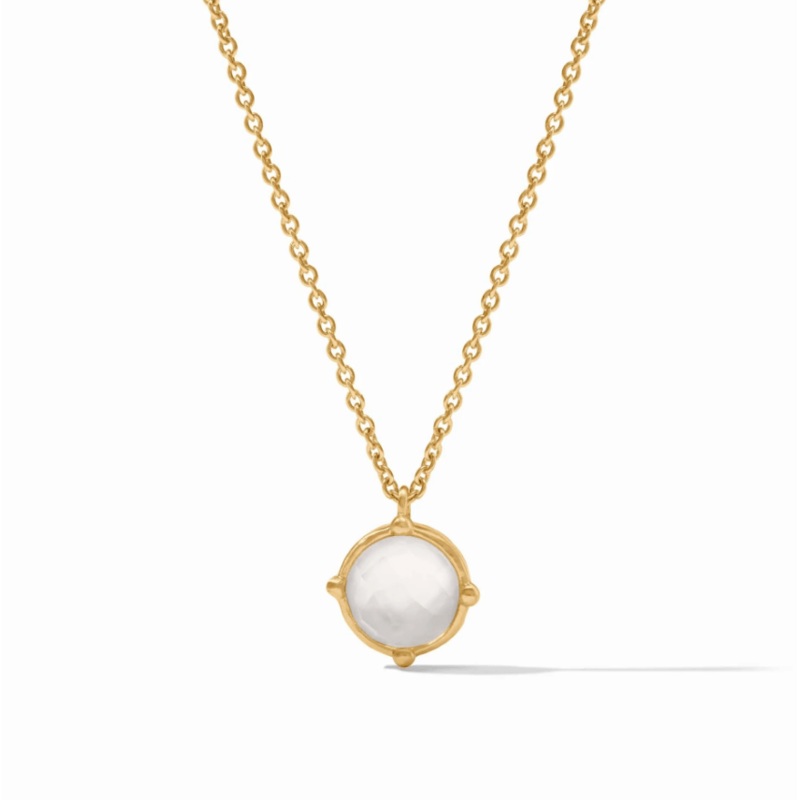 Honeybee Solitaire Necklace – Iridescent Clear Crystal