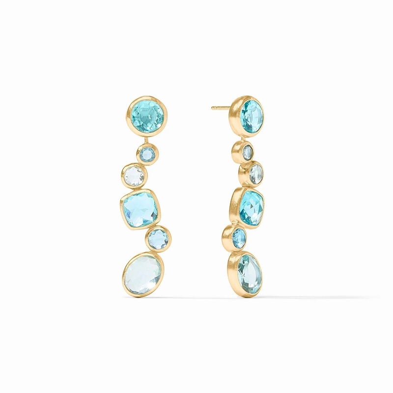 Kaleidoscope Earring Jacket – Bahamian Blue