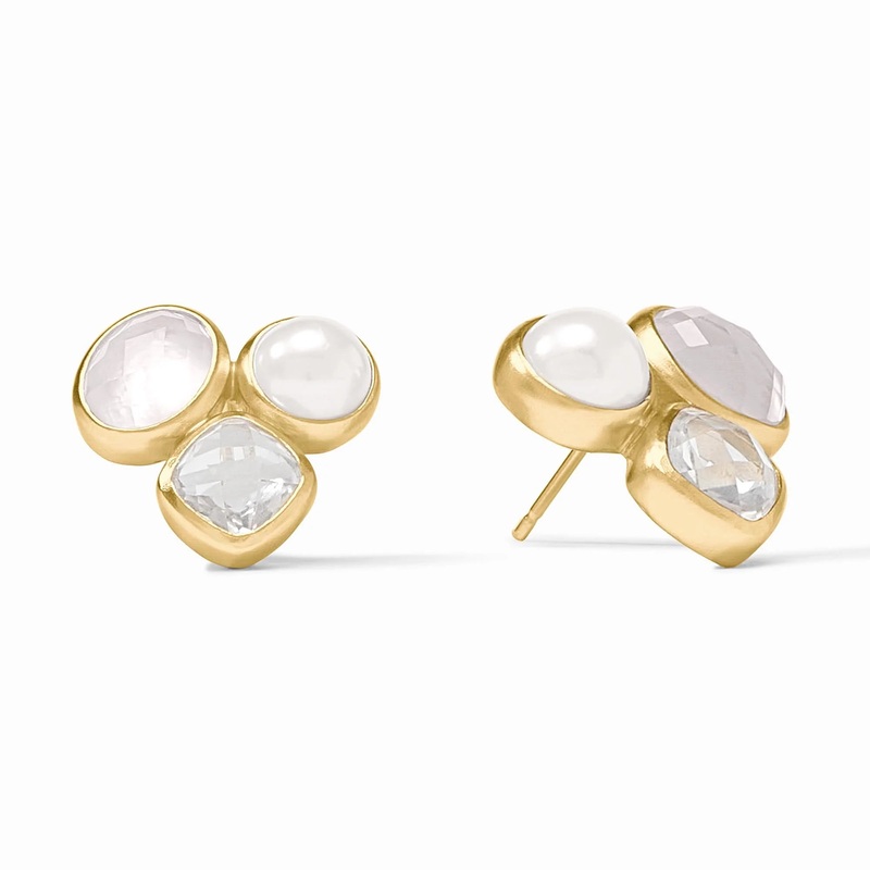 Kaleidoscope Statement Stud – Iridescent Clear Crystal