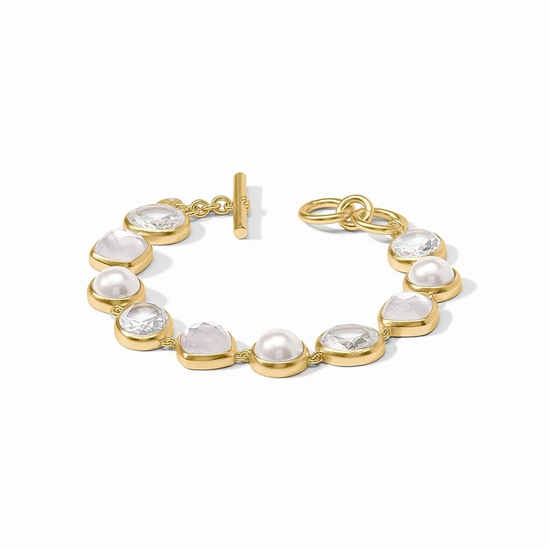 Kaleidoscope Tennis Bracelet – Iridescent Clear Crystal
