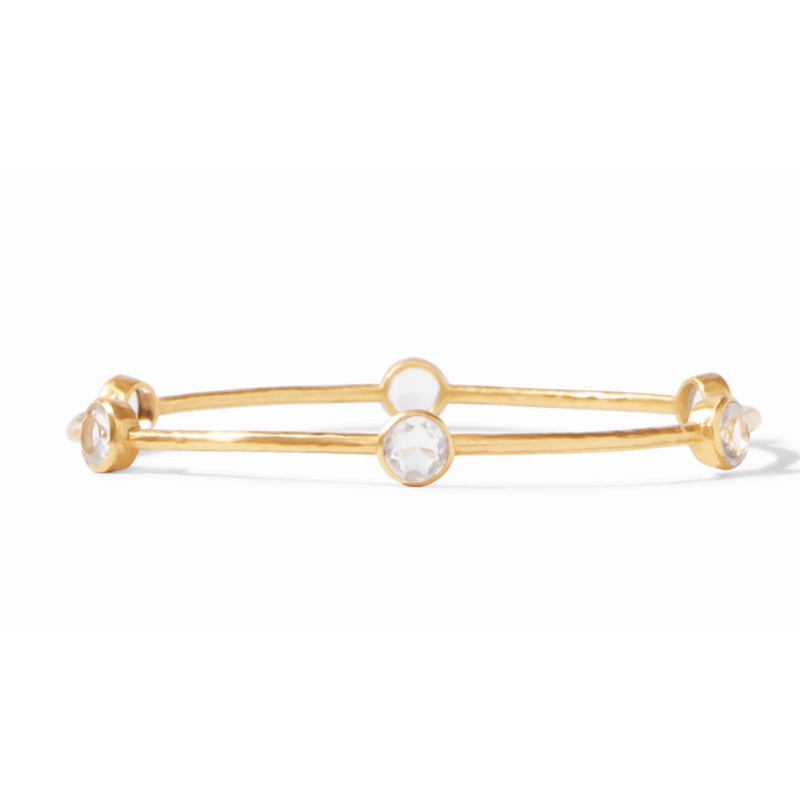 Milano Bangle Gold Clear Crystal – Medium