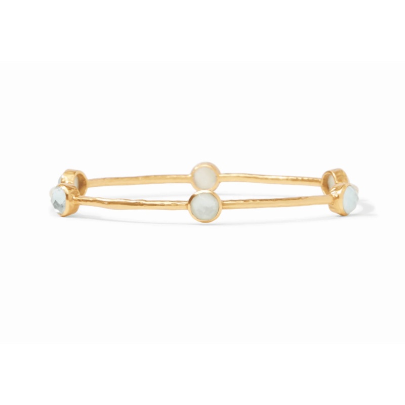 Milano Luxe Bangle – Iridescent Aquamarine Blue – Small