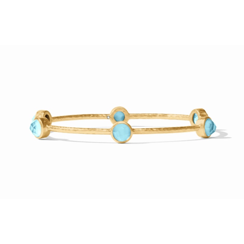 Milano Luxe Bangle – Iridescent Capri Blue – Large