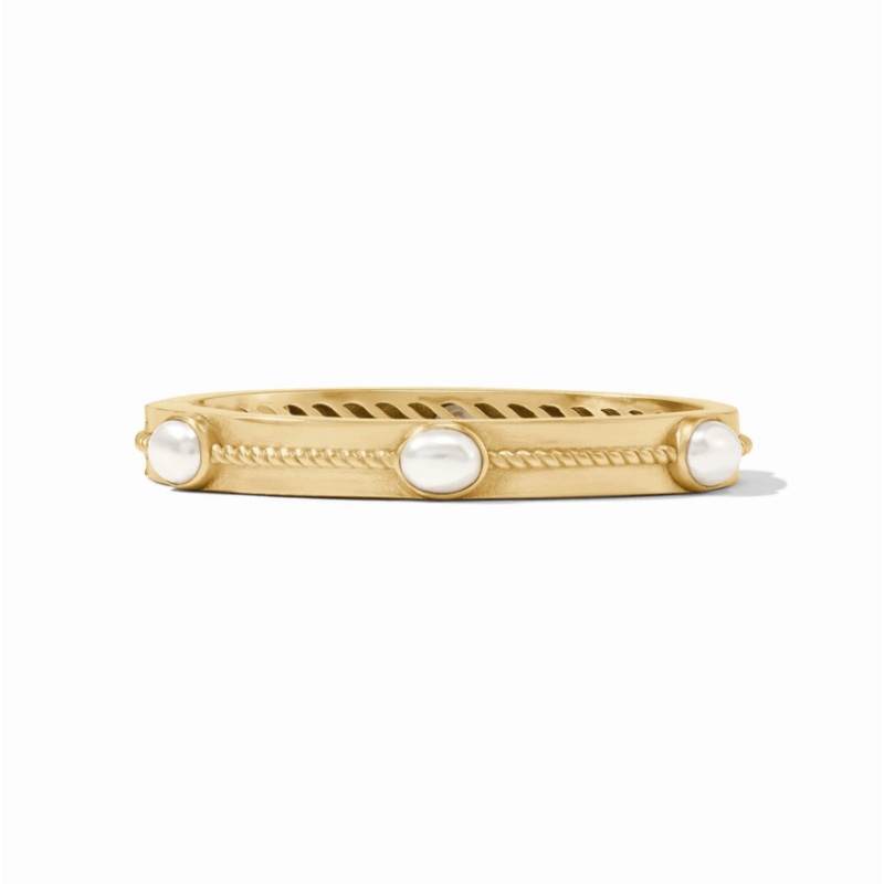 Nassau Stone Hinge Bangle – Pearl