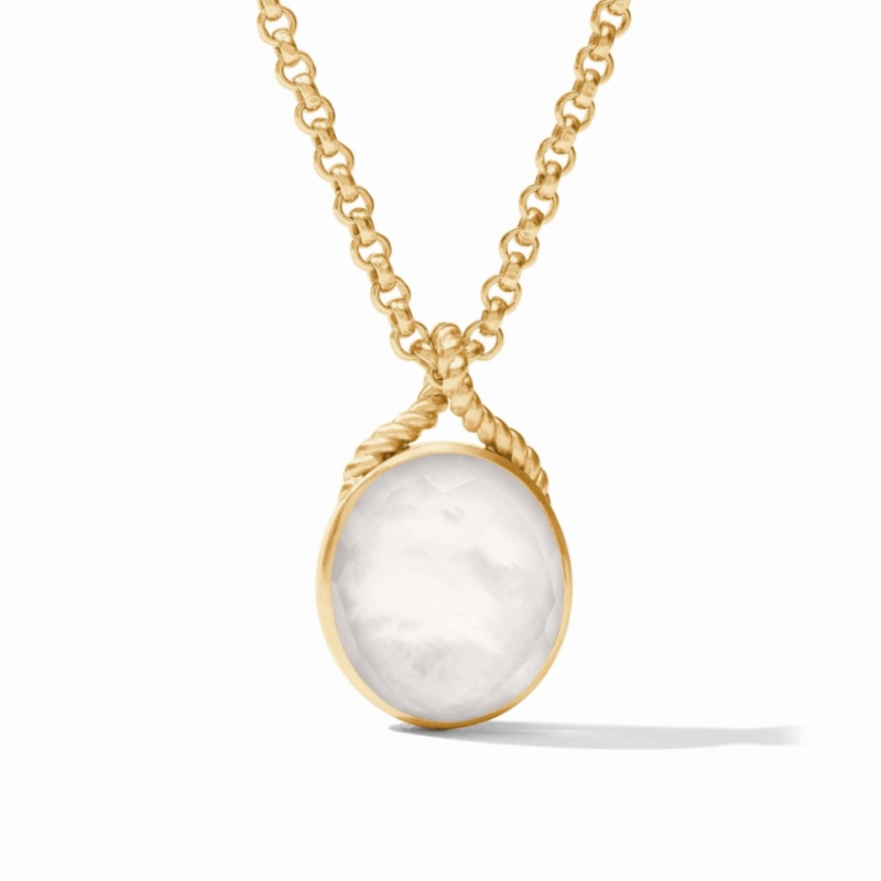Nassau Stone Pendant – Iridescent Clear Crystal