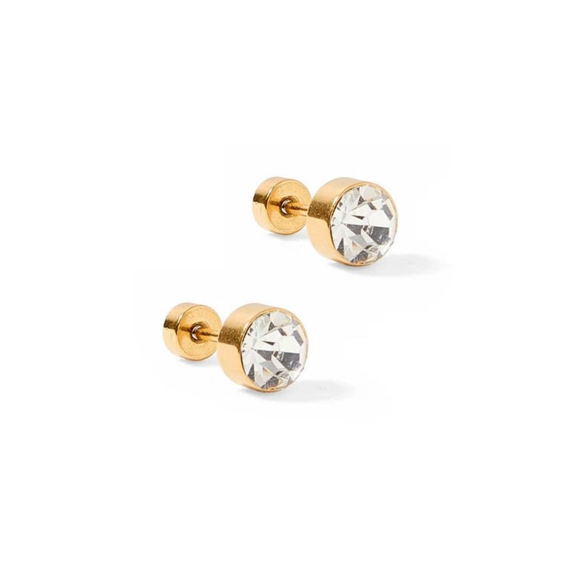 Screwback Stud Earrings – Juliet Clear 5mm Screwback Stud Earrings