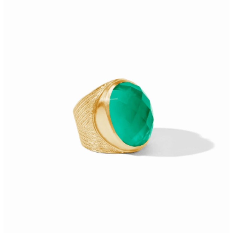 Verona Statement Ring – Iridescent Emerald Green – Size 8