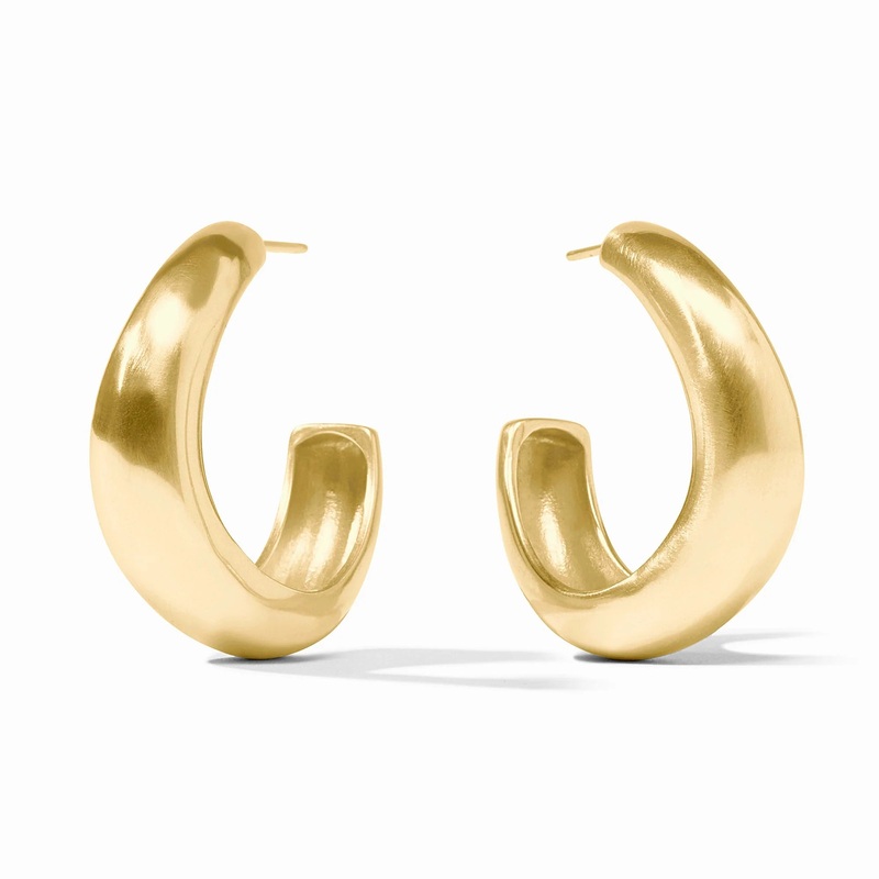 Wave Hoop- Gold -Large