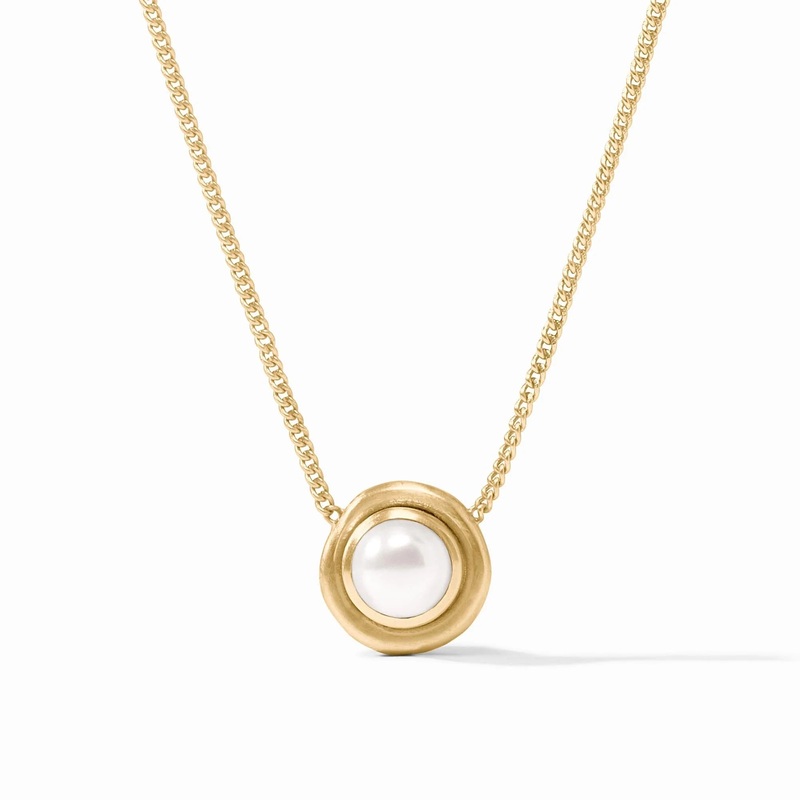 Wave Stone Delicate Necklace – Pearl