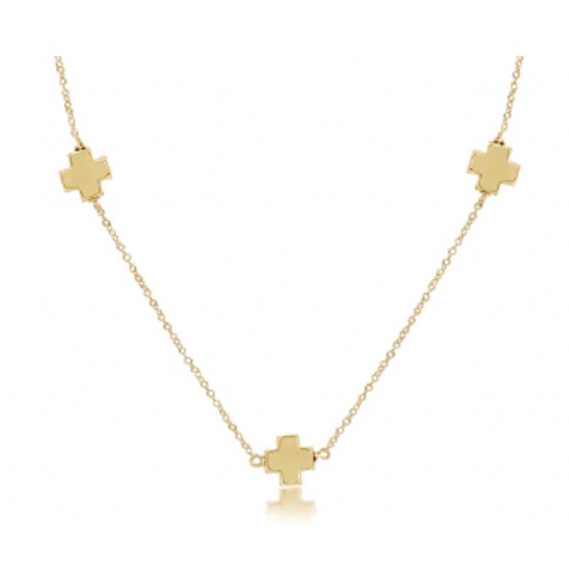15 Choker Simplicity Chain Gold – Signature Cross Gold