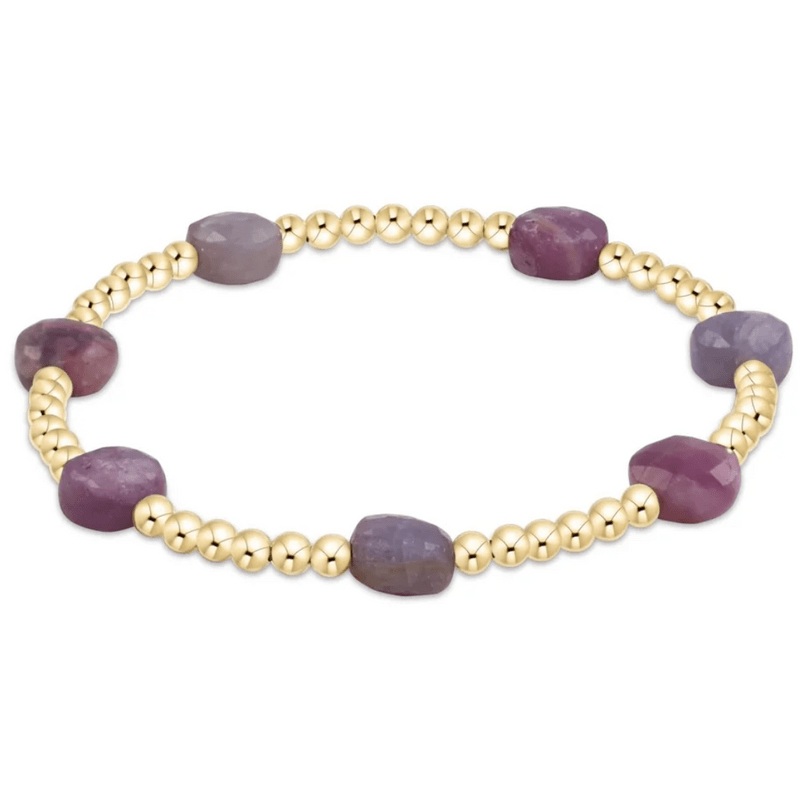 Admire Gold 3mm Bead Bracelet – Ruby