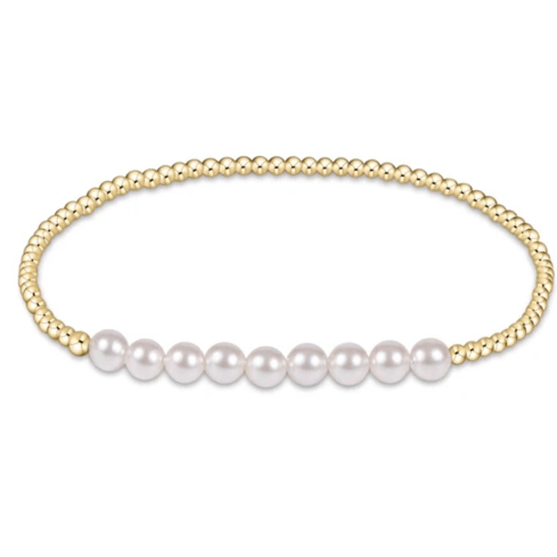 Classic Gold Beaded Bliss 2.5mm Bead Bracelet – 5mm Pearl