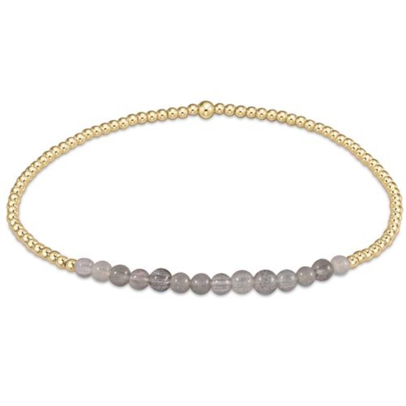 Gold Bliss 2mm Bead Bracelet – Labradorite