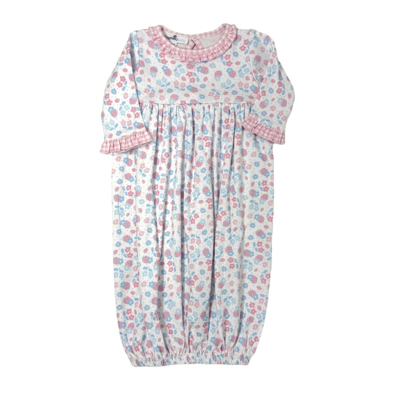 Sweet Strawberries Ruffled Gathered Gown