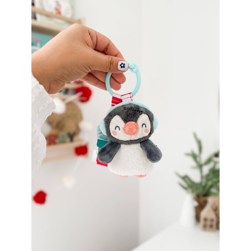 Holiday Penguin Itzy Pal Plush + Teether