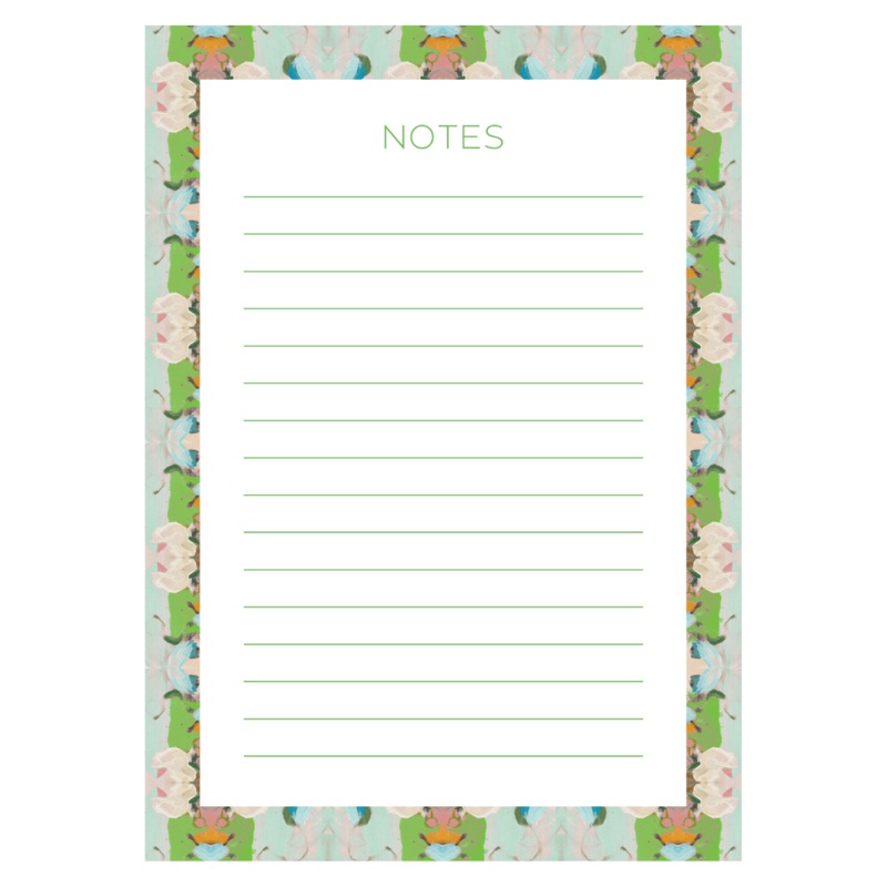 Monet’s Garden Green Notepad