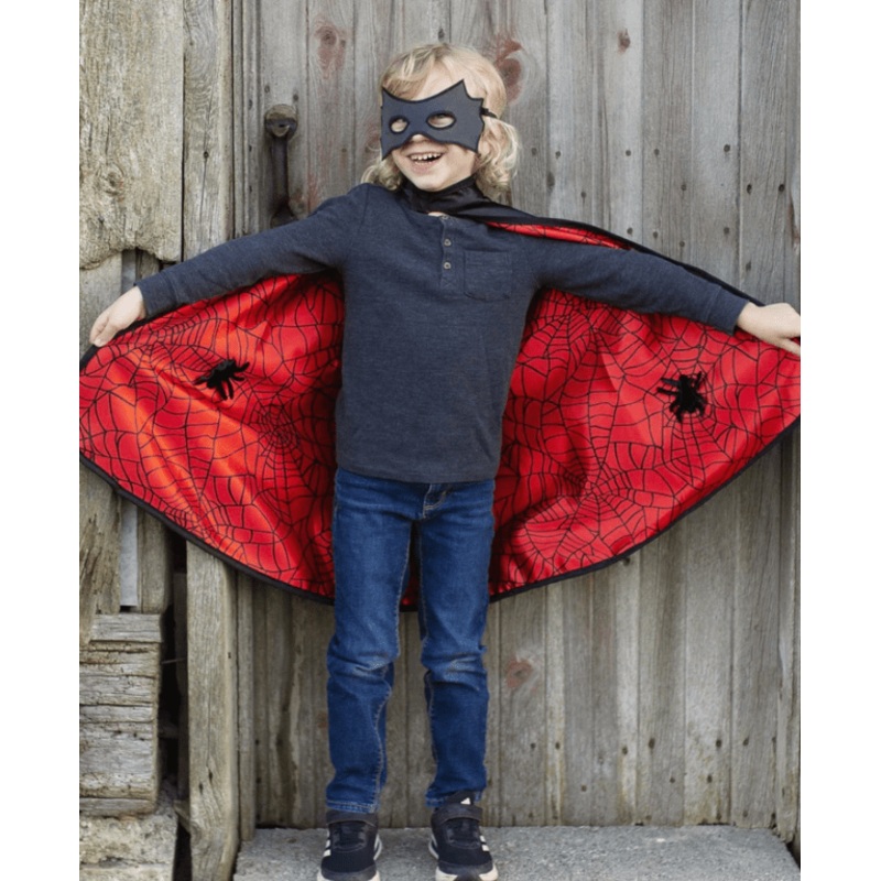 Reversible Spider/Bat Cape & Mask size 4-6