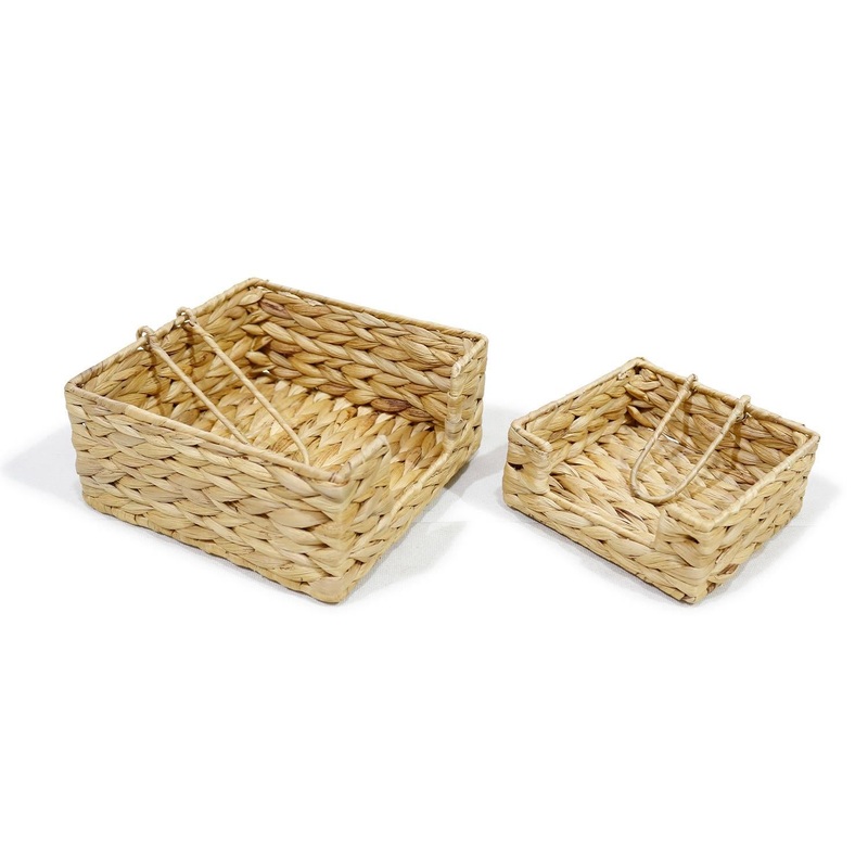 Set of 2 Water Hyacinth Lunch Napkin Holder