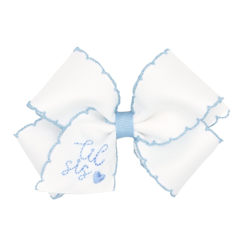 Small White w/ Millennium Blue Moonstitch Lil Sister