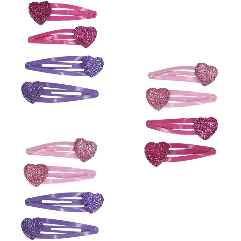 Sparkly My Heart Snap Clips