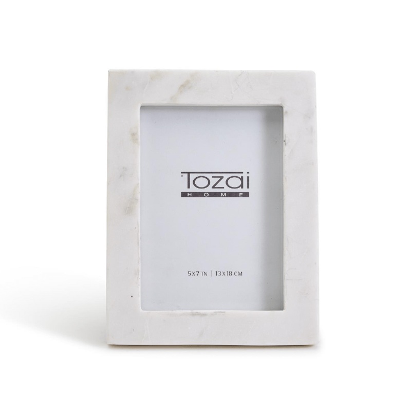 Trident White Marble Marble Photo Frame – 5×7