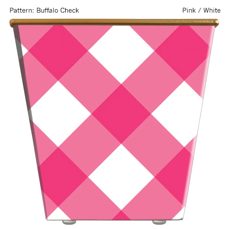 WH Hostess Pink Buffalo Check Cachepot Candle