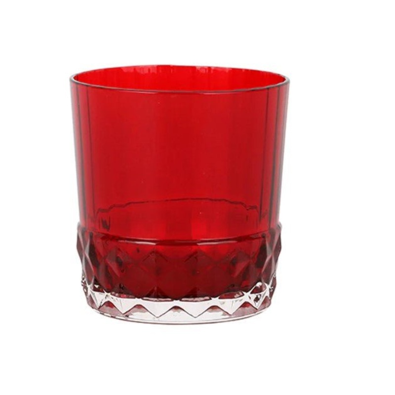Deco Dark Red Short Tumbler