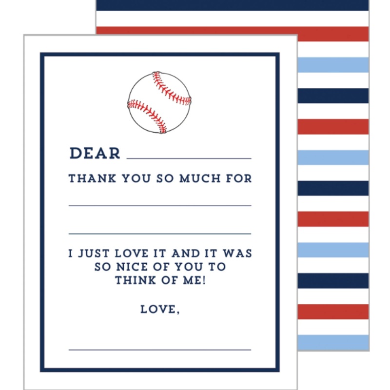 Fill in the Blank Flat Notecards – Baseball