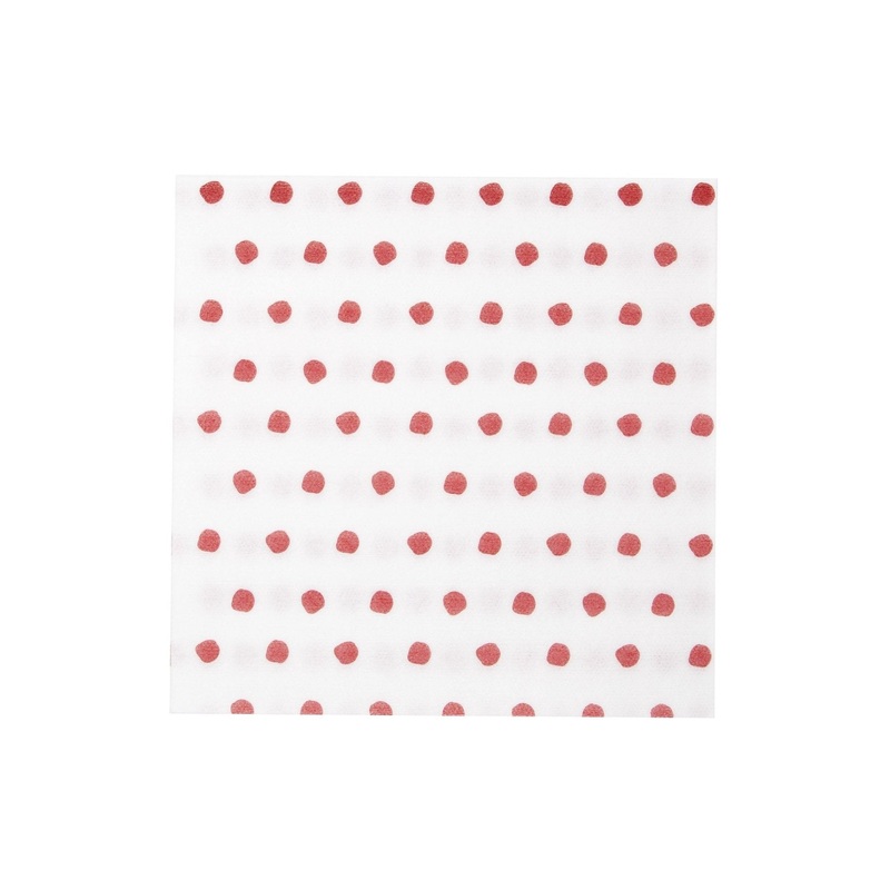 Papersoft Napkins Red Dot Dinner Napkins (Pack of 20)
