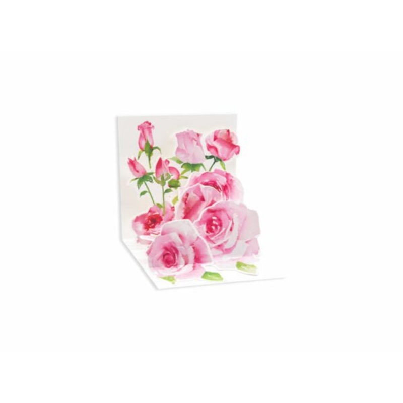 Pink Roses Greeting Card