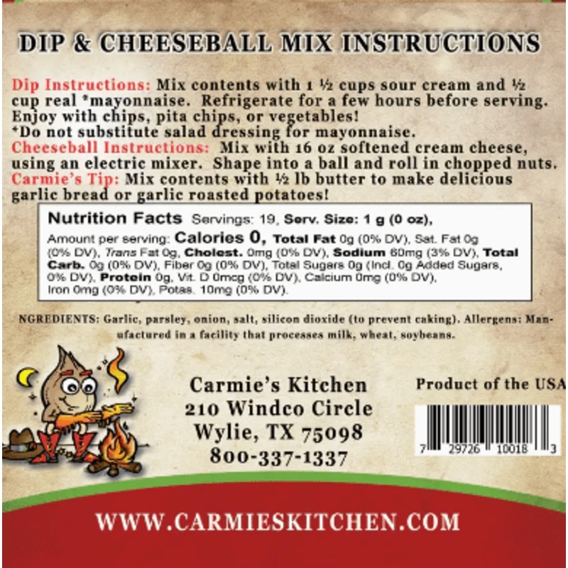 Roasted Garlic Dip Mix