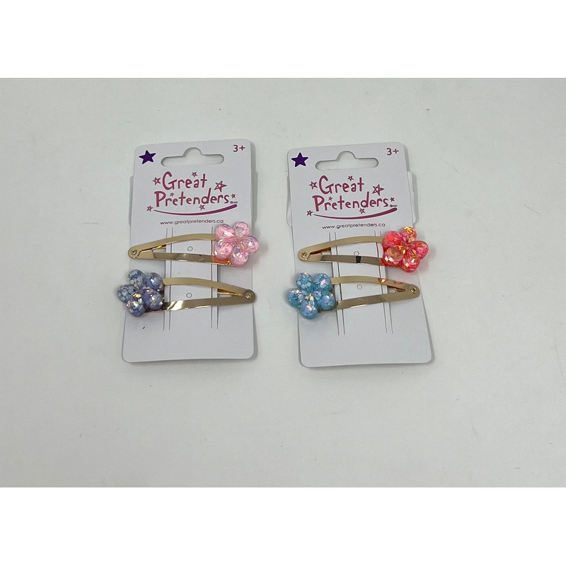 Shimmer Flower Hairclips