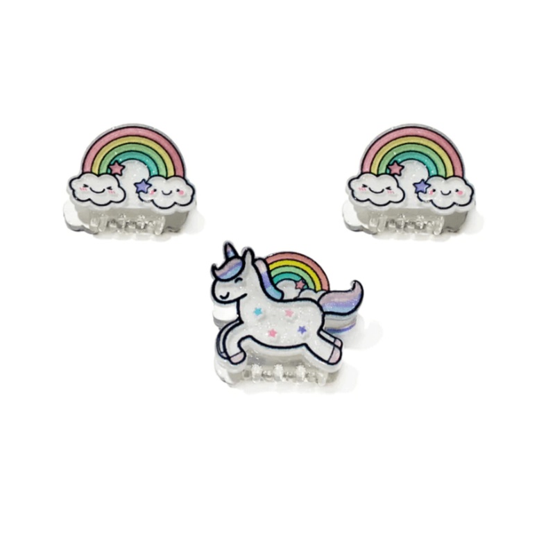Unicorn Rainbow Mini Hair Clips