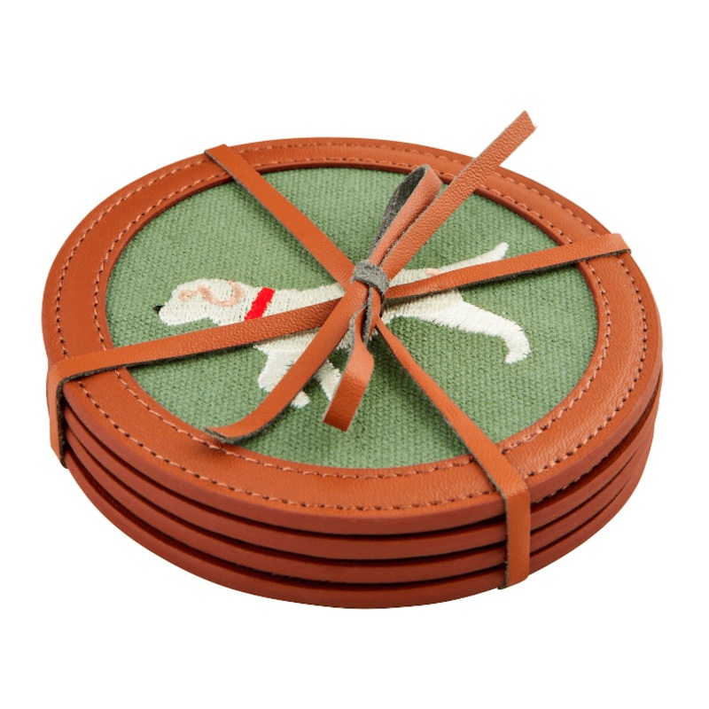 Dog Emblem Icon Coaster