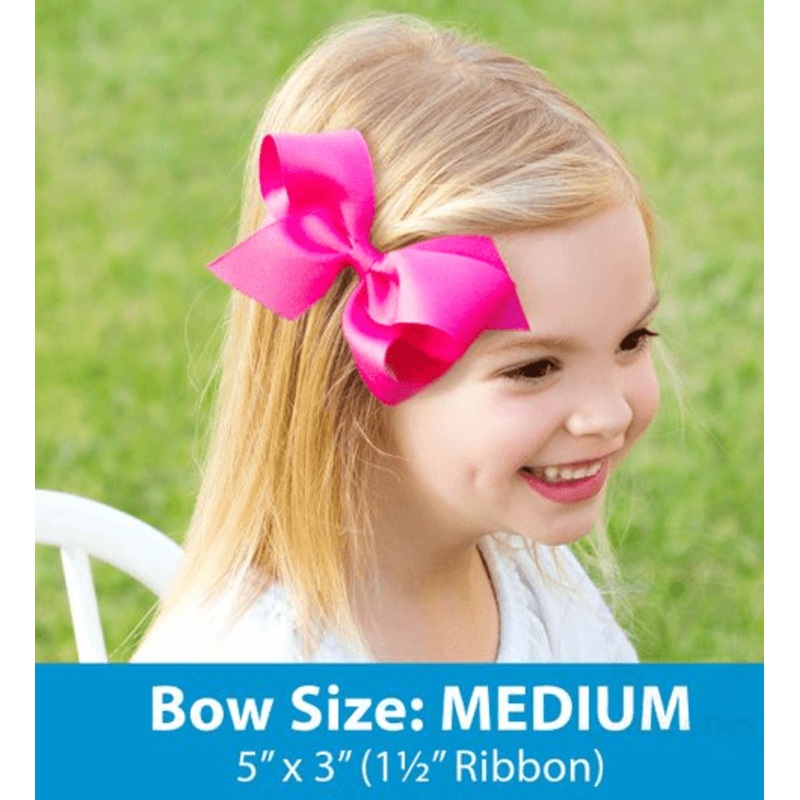 Medium Scalloped Edge Grosgrain Bow – Celery