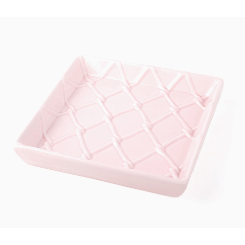 Textured Beverage Napkin Tray – Pink