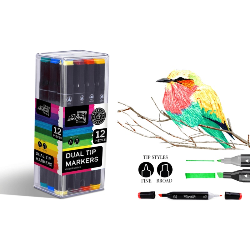 12pc Dual Tip Markers